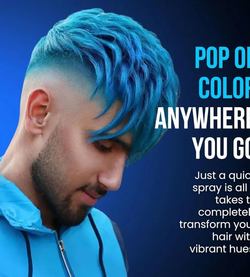 The Shave Factory Temporary Hair Color Spray Blue - 150 ml